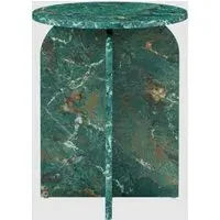Arcata Round Side Table - Amazon Green Marble Effect, MDF