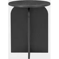 Arcata Round Side Table - Black, MDF
