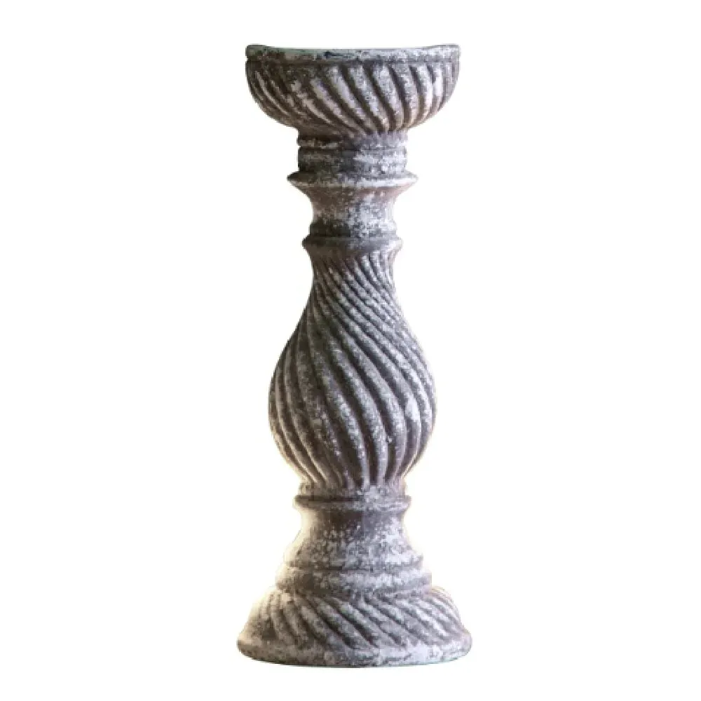 Arcata Small Candle Holder - Grey, Polyresin image