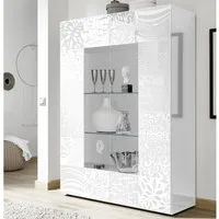 Ardent High Gloss Display Cabinet with 2 Doors - White