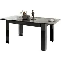 Ardent High Gloss Extending Dining Table - Grey
