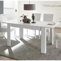 Ardent High Gloss Extending Dining Table - White