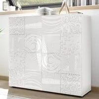 Ardent High Gloss Highboard with 2 Doors - White