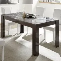 Ardent High Gloss Rectangular Dining Table - Grey