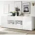 Ardent High Gloss Sideboard with 2 Doors 4 Drawers - White