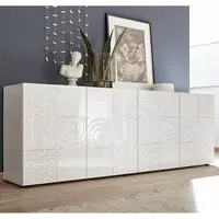 Ardent High Gloss Sideboard with 4 Doors - White