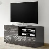 Ardent TV Stand with 1 Door 1 Drawer - Grey