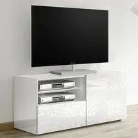 Ardent TV Stand with 1 Door 1 Drawer - White