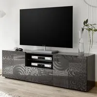 Ardent TV Stand with 2 Doors 1 Drawer - Grey