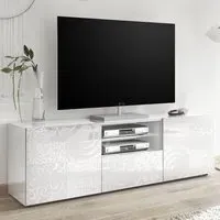 Ardent TV Stand with 2 Doors 1 Drawer - White