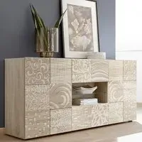 Ardent Wooden Sideboard with 2 Doors 2 Drawers - Sonoma Oak