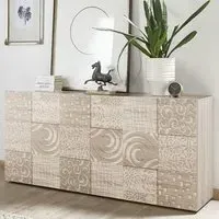 Ardent Wooden Sideboard with 3 Doors - Sonoma Oak