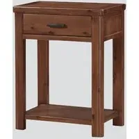Areli Bedside Cabinet with 1 Drawer - Dark Brown, Wood