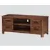 Areli TV Stand with 4 Drawers - Dark Brown, Wood