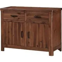 Areli Wooden Sideboard with 2 Doors 2 Drawers - Dark Brown