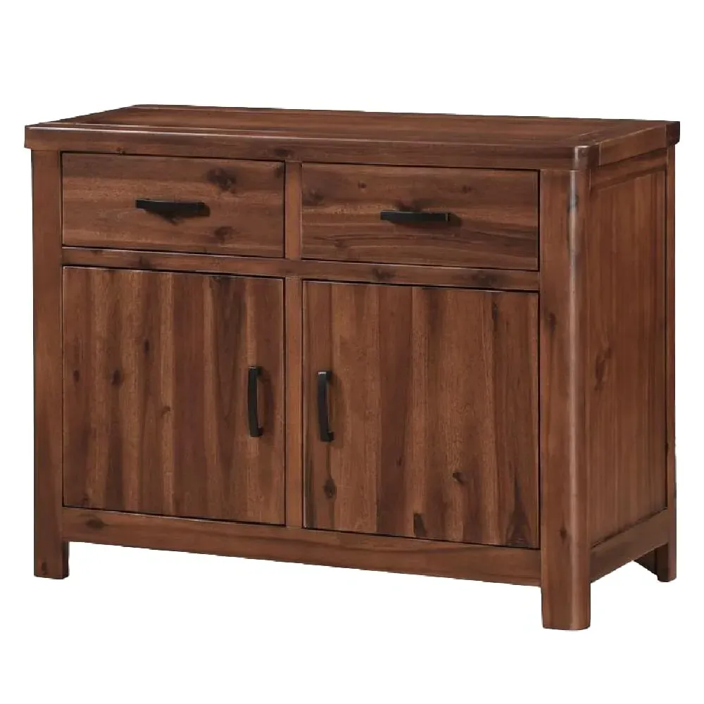 Areli Wooden Sideboard with 2 Doors 2 Drawers - Dark Brown image