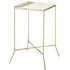 Arenza Square Side Table with Agate Inlay - White, Marble