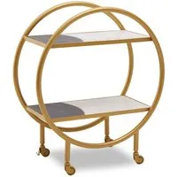 Arenza Drinks Trolley with Gold Frame - Two Tone, Marble alternate view