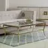 Arezza Coffee Table - Clear Glass, Gold Steel