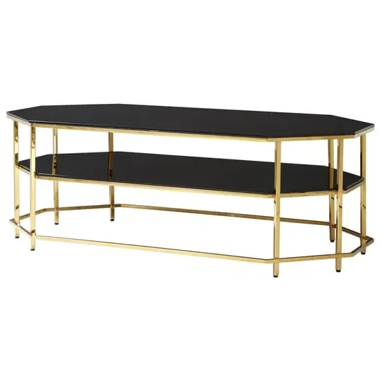 Arezza Hexagonal Coffee Table - Black, Steel image