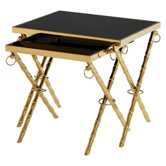 Arezza Nest of 2 Tables - Black, Steel