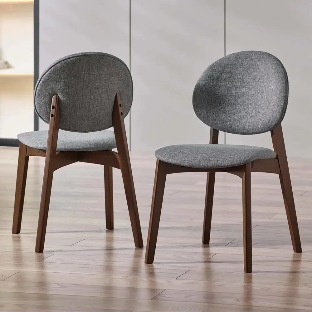 Argyle Dining Chairs - Grey, Fabric