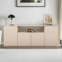 Arista Console Table - Mink, Travertine Marble Effect alternate view
