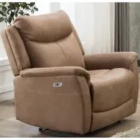 Arizones 1-Seater Electric Recliner Sofa - Caramel, Fabric