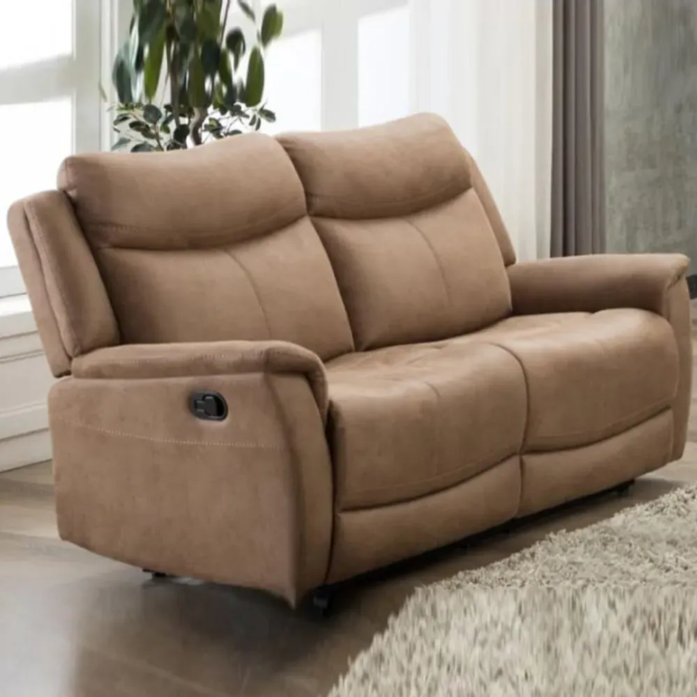 Arizones 2-Seater Recliner Sofa - Caramel, Fabric