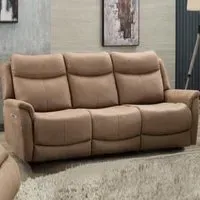 Arizones 3-Seater Electric Recliner Sofa - Caramel, Fabric