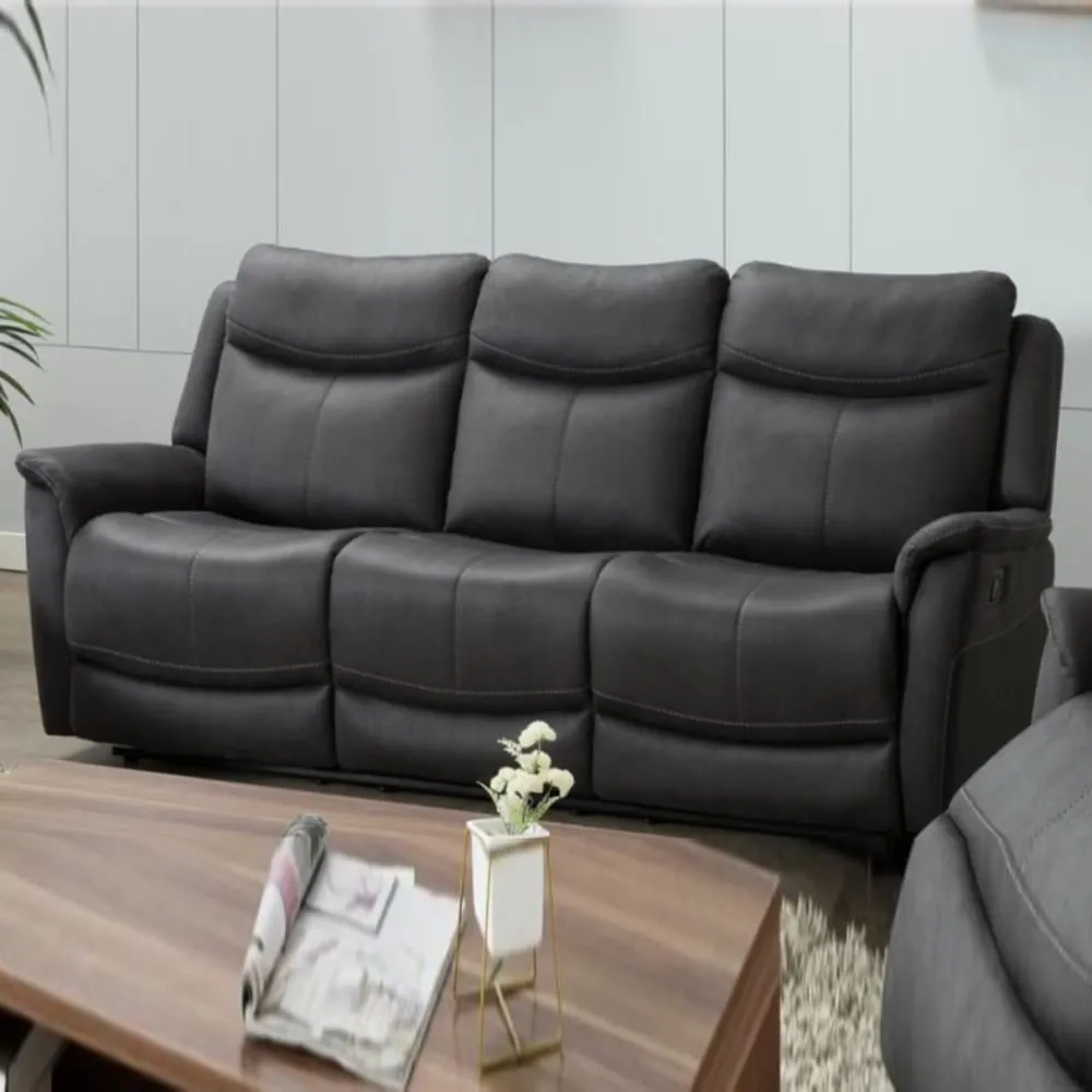 Arizones 3-Seater Recliner Sofa - Slate, Fabric