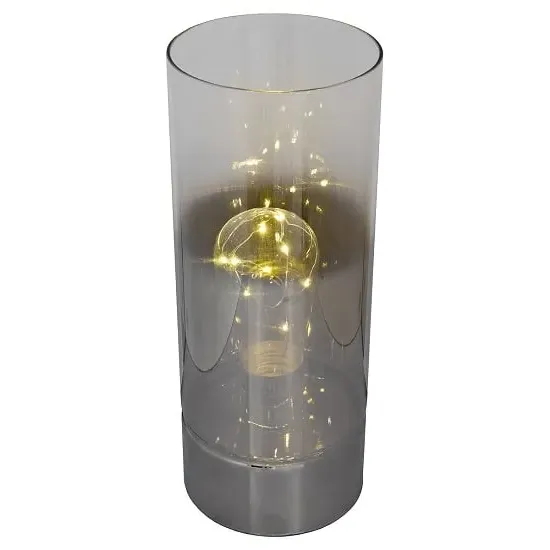Arlington Tall Table Lamp - LED Bulb, Smoked Glass
