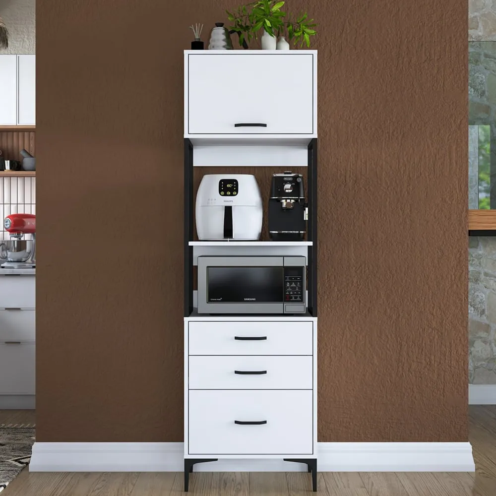 Arlivo Coffee Station Cabinet with 3 Drawers - White product