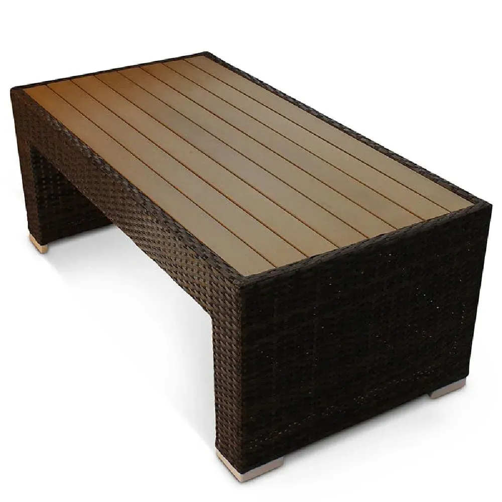 Arlo Coffee Table - Wood, Rattan image