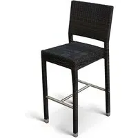 Arlo Outdoor Bar Stool - Black, Rattan
