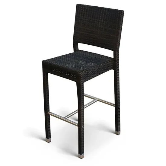 Arlo Outdoor Bar Stool - Black, Rattan