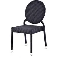 Arlo Outdoor Side Chair - Black, Rattan