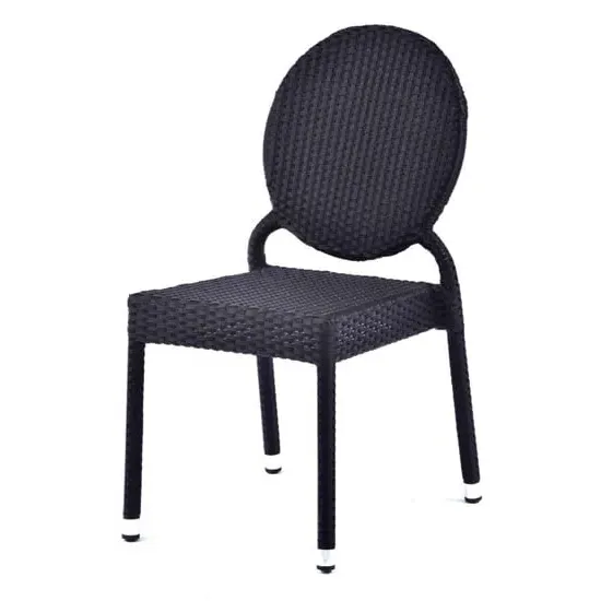Arlo Outdoor Side Chair - Black, Rattan