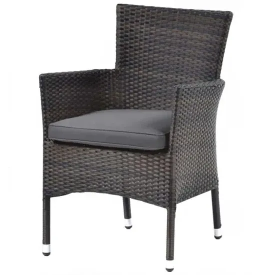 Arlo Outdoor Tub Chair with Cushion - Brown, Rattan