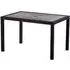 Arlo Rectangular Dining Table with Black Weave - Grey, Polyresin