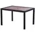 Arlo Rectangular Dining Table with Black Weave - Teak, Polyresin