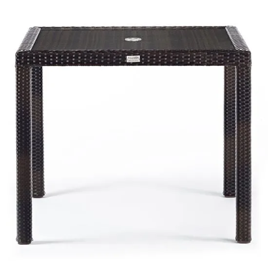 Arlo Square Dining Table - Black Brown, Rattan image