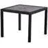 Arlo Square Dining Table with Black Brown Weave - Grey, Polyresin