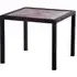 Arlo Square Dining Table with Black Brown Weave - Teak, Polyresin