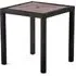 Arlo Square Dining Table with Black Weave - Teak, Polyresin