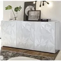 Arlon High Gloss Sideboard with 3 Doors - White