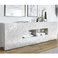 Arlon High Gloss Sideboard with LED - White