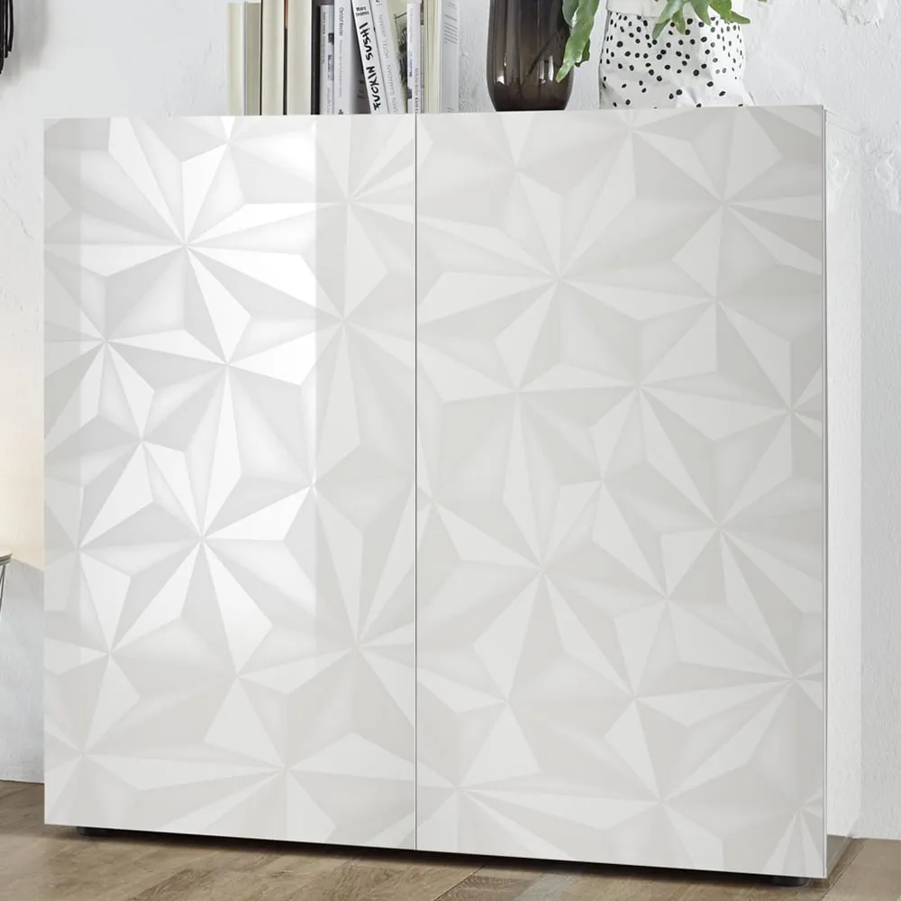 Arlon Highboard with 2 Doors - White
