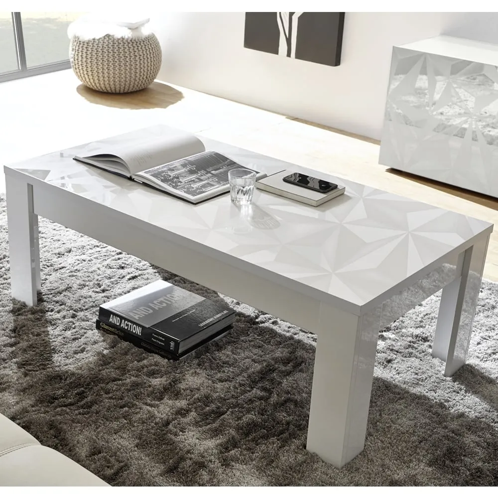 Arlon Rectangular Coffee Table - White