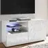 Arlon TV Stand with LED - White, High Gloss